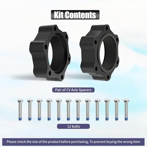 CV Spacers for 5-7.5" Suspension Lift,Front Axles Lift kit CV Spacers Compatible with 99-16 Chevrolet GMC 1500 Pickups 4wd,00-16 Chevrolet Tahoe 4wd,00-16 Chevrolet Suburban 1500 4wd in Saudi Arabia