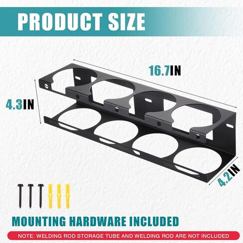 Blulu Welding Rods Holder Storage Tubes Rack Stick Welding Filler Rod Tubes Organizer Tool Wall Mount Container for Shed Garage Pegboard Workshop Home in Saudi Arabia