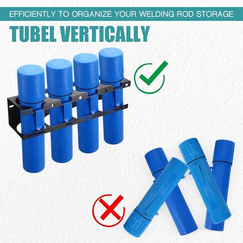 Blulu Welding Rods Holder Storage Tubes Rack Stick Welding Filler Rod Tubes Organizer Tool Wall Mount Container for Shed Garage Pegboard Workshop Home in Saudi Arabia