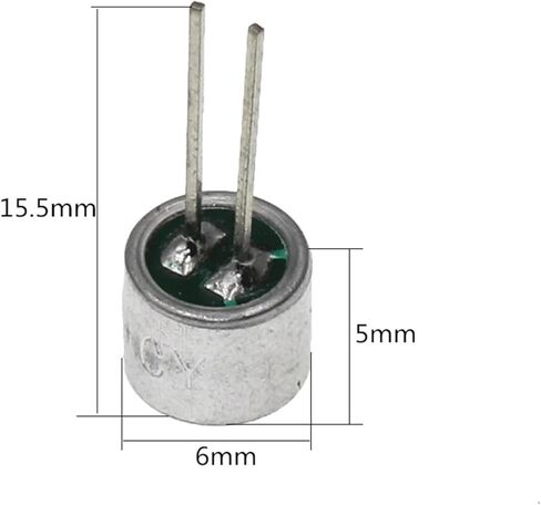 100PCS 6 * 5mm Condenser Pickup Microphone 52DB Tape Pin 6050 56-58 in Saudi Arabia