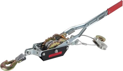2T,4T Wire Power Puller, Mini Tightener Double Hook Lifting Tool, Ideal for Construction, Highway, Bridge, Metallurgy, Mine, Well Road Management Protection, Powerful Puller (4T) in Saudi Arabia