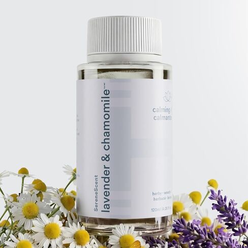 Homedics SereneScent Lavender & Eucalyptus Spa - Waterless Cold Air Diffuser Refill (120ml). Aromatherapy Essential Oil for Stress Relief. Easy Plug & Play, Compatible with All Machines. in Saudi Arabia