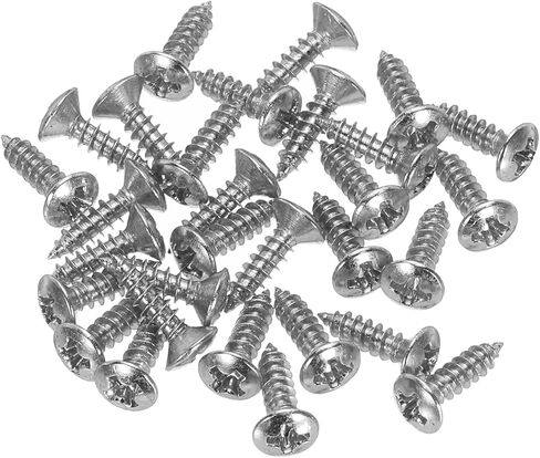 Generic 30pcs 3MM Electric Guitar Bass Pickguard Screws Scratch Plate Mounting Screw for SQ TL Guitar, Silver in Saudi Arabia