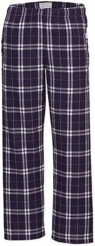 Boxercraft Youth Poly Flannel Pants Plaid Rounge مع 2 جيوب ، وسيلة شباب كولومبيا البحرية in Kuwait