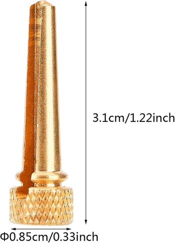 6 قطع من دبابيس جسر الجيتار، مجموعة أوتاد جيتار نحاسية 3.1 سم، مجموعة أوتاد سلسلة جيتار شعبي ذهبي مع نقطة أذن البحر، ملحقات بديلة لجسر الجيتار القوي، الجزء السفلي 0.85 سم in Kuwait