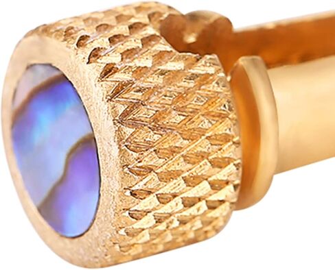 6 قطع من دبابيس جسر الجيتار، مجموعة أوتاد جيتار نحاسية 3.1 سم، مجموعة أوتاد سلسلة جيتار شعبي ذهبي مع نقطة أذن البحر، ملحقات بديلة لجسر الجيتار القوي، الجزء السفلي 0.85 سم in Kuwait