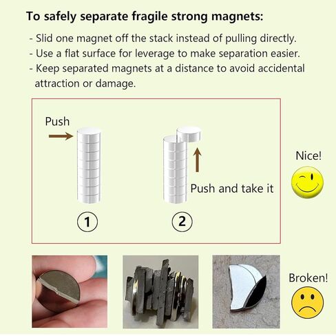 Heavy Duty Neodymium Disc Magnets - N42, 1/2" D x 1/2" H - 12 Pack, Powerful Cylinder Rare Earth Magnets for Fridge, DIY, Building, Scientific, Craft, and Office 0.5" Dia x 0.5" Thick Magnet in Saudi Arabia