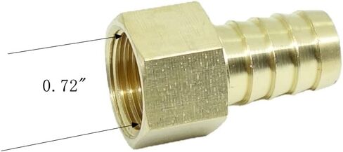 Female Barb Fitting (1, Brass 5/8" Barb x 1/2 FNPT) in Saudi Arabia