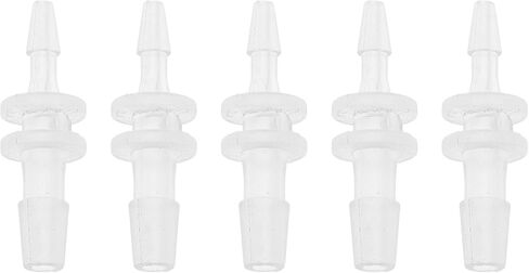 Plastic Hose Barb Fitting 1/16" x 1/8" OD Barb Straight Through Pipe Connector Clear 5 Pcs in Saudi Arabia