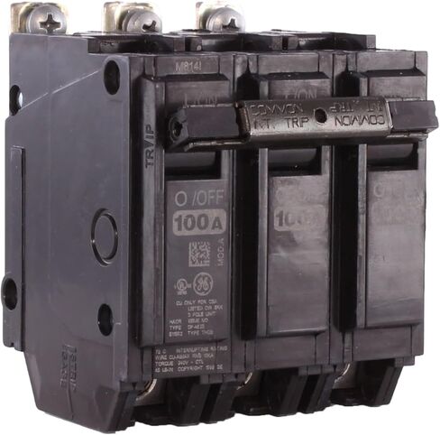 ABB TEY/Q-Line® THQB320100 قاطع دائرة مصغر ثلاثي الأقطاب • قاطع 100 أمبير • 120/240 فولت تيار متردد، 10 كيلو أمبير رحلة مغناطيسية حرارية • تركيب بمسامير • الاستخدام السكني والتجاري in Saudi Arabia