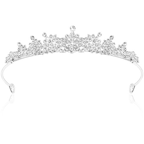 CUBACO Silver Tiara Crown for Women Girls Rhinestone Wedding Tiaras Crown for Bride Crystal Princess Crowns for Birthday Pageant Prom Small in Saudi Arabia
