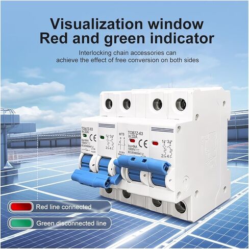Miniature Circuit Breaker 2P DC Dual Power Manual Transfer Switch Circuit Breaker MCB for PV System (40A) in Saudi Arabia