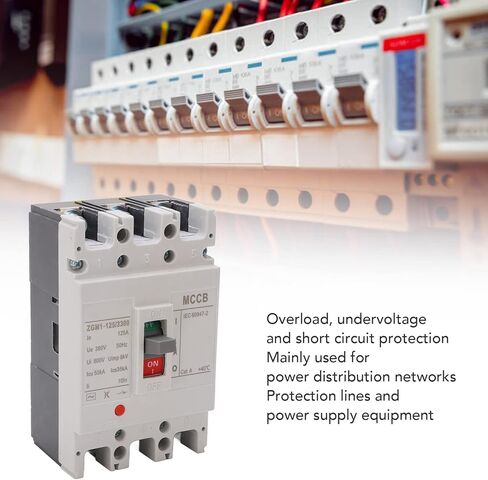 Alvinlite AC Miniature Circuit Breaker, 3 Pole ZGM1-125/3300 380V 125 Amp Isolator for Solar AC System and Other AC System, Rail Mount, Thermal Magnetic Trip, AC Disconnect Switch in Saudi Arabia