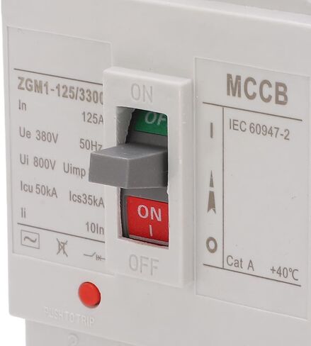 Alvinlite AC Miniature Circuit Breaker, 3 Pole ZGM1-125/3300 380V 125 Amp Isolator for Solar AC System and Other AC System, Rail Mount, Thermal Magnetic Trip, AC Disconnect Switch in Saudi Arabia