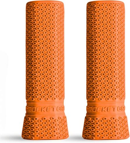 ROCKETGRIP Octopus Padel Grip (2-Pack) - مقبض سفلي من السيليكون الناعم لمضرب Padel - مبطن ومقاوم للعرق مناسب لمضرب Padel - ملحق Padel لتخفيف الاهتزاز (برتقالي) in Kuwait