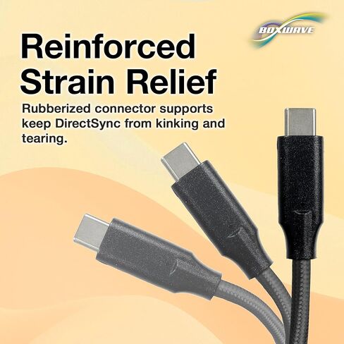 كابل BoxWave متوافق مع Pioneer DJ DDJ-REV5 - كابل DirectSync PD (3 أقدام) - USB-C إلى USB-C (100W)، شحن مجدول من النوع C ومزامنة سريعة - أسود جيت in Kuwait