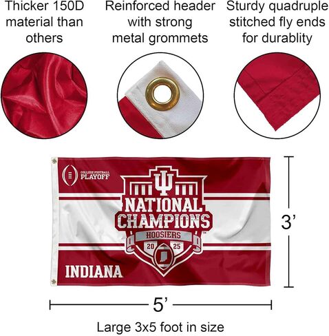 Indiana Hoosiers 2025 College Football National Champions 3x5 Grommet Flag in Saudi Arabia
