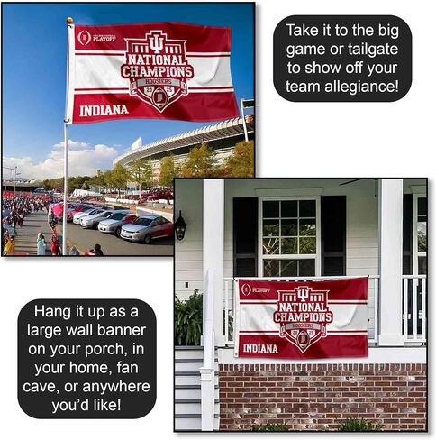 Indiana Hoosiers 2025 College Football National Champions 3x5 Grommet Flag in Saudi Arabia