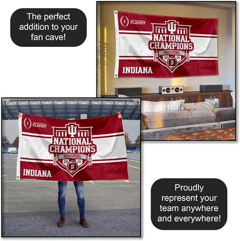Indiana Hoosiers 2025 College Football National Champions 3x5 Grommet Flag in Saudi Arabia