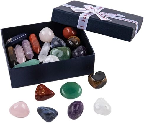14pcs Seven Chakra Energy Healing Stone Natural Crystal Gemstone Ornaments Gifts in Saudi Arabia