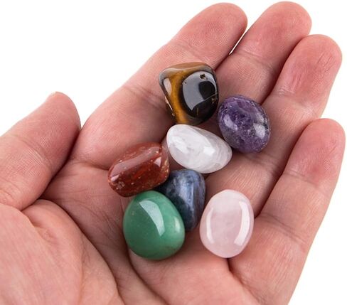 14pcs Seven Chakra Energy Healing Stone Natural Crystal Gemstone Ornaments Gifts in Saudi Arabia