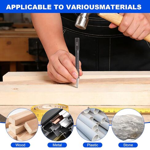 مجموعة أدوات ثقب مركزية مكونة من 4 قطع (1/32 بوصة، 2/32 بوصة، 3/32 بوصة، 4/32 بوصة) مجموعة أدوات ثقب وأظافر دقيقة من الفولاذ الصلب للأعمال المعدنية وأعمال الخشب والحفر in Kuwait