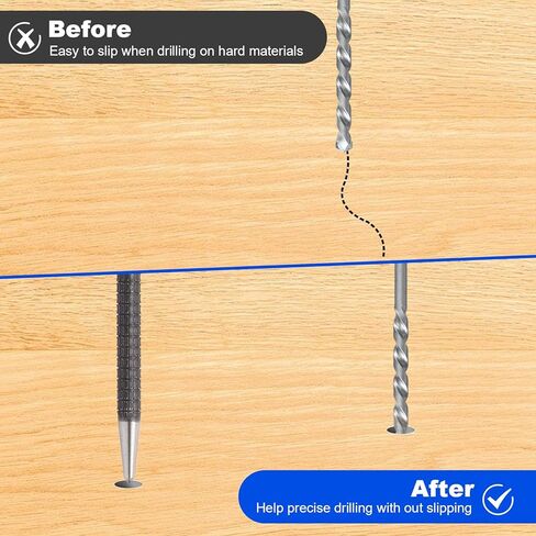 مجموعة أدوات ثقب مركزية مكونة من 4 قطع (1/32 بوصة، 2/32 بوصة، 3/32 بوصة، 4/32 بوصة) مجموعة أدوات ثقب وأظافر دقيقة من الفولاذ الصلب للأعمال المعدنية وأعمال الخشب والحفر in Kuwait