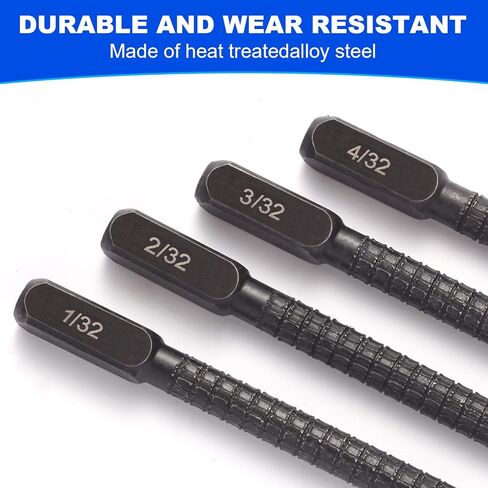 مجموعة أدوات ثقب مركزية مكونة من 4 قطع (1/32 بوصة، 2/32 بوصة، 3/32 بوصة، 4/32 بوصة) مجموعة أدوات ثقب وأظافر دقيقة من الفولاذ الصلب للأعمال المعدنية وأعمال الخشب والحفر in Kuwait