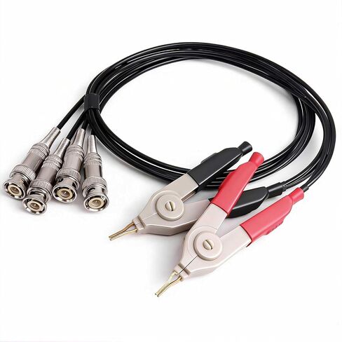 1 مجموعة مقياس قدرة دائرة التوالي موصلات اختبار كلفن كليب كابل محطة التحقيق الأسلاك مع 4 BNC كهربائي موصلات اختبار عدة in Kuwait