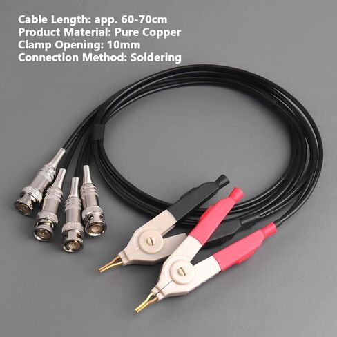 1 مجموعة مقياس قدرة دائرة التوالي موصلات اختبار كلفن كليب كابل محطة التحقيق الأسلاك مع 4 BNC كهربائي موصلات اختبار عدة in Kuwait