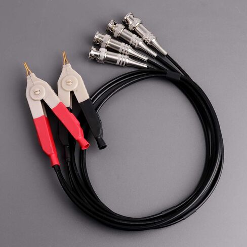 1 مجموعة مقياس قدرة دائرة التوالي موصلات اختبار كلفن كليب كابل محطة التحقيق الأسلاك مع 4 BNC كهربائي موصلات اختبار عدة in Kuwait