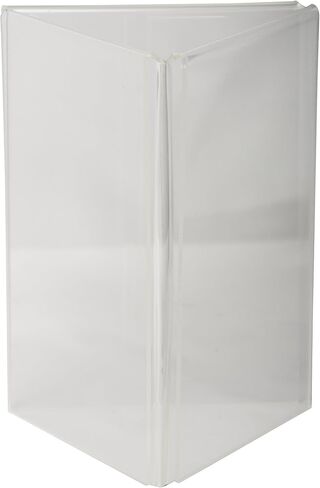 Clear-Ad - LHE-49 - حامل قائمة خيمة طاولة أكريليك ثلاثي الجوانب 4x9 (عبوة من 3 قطع) in Kuwait