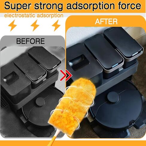 عبوات منفضة للاستعمال مرة واحدة فقط، مجموعة غبار ريش 360 شديدة التحمل لمروحة سقف ستائر الأثاث، عبوات من الألياف الدقيقة قابلة لإعادة الاستخدام متوافقة مع مقبض سويفر - 25 عبوة (المقبض غير متضمن) in Kuwait