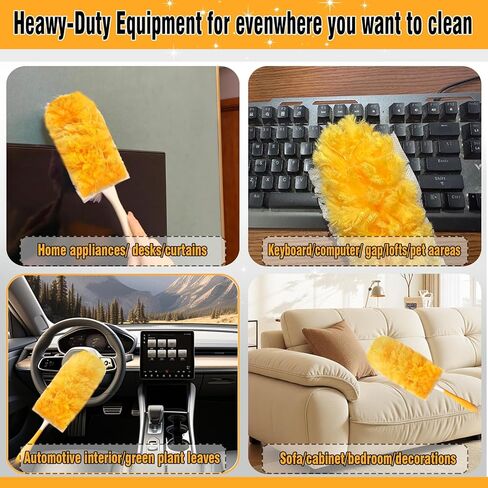 عبوات منفضة للاستعمال مرة واحدة فقط، مجموعة غبار ريش 360 شديدة التحمل لمروحة سقف ستائر الأثاث، عبوات من الألياف الدقيقة قابلة لإعادة الاستخدام متوافقة مع مقبض سويفر - 25 عبوة (المقبض غير متضمن) in Kuwait