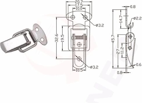 قفل بمزلاج غلق بمشبك قفل الأجهزة صناديق خزانة الربيع تحميل مزلاج الصيد تبديل الصلب غلق بمشبك للانزلاق الباب الأجهزة نافذة in Kuwait