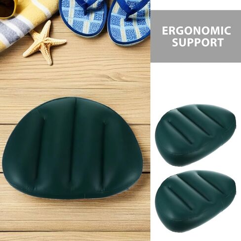 Kisangel 5pcs Kayak Inflatable Seat: Inflatable Seat Cushion Portable Fishing Boat Cushion for Kayak Boat Fishing Outdoor Projects Dark Green in Saudi Arabia