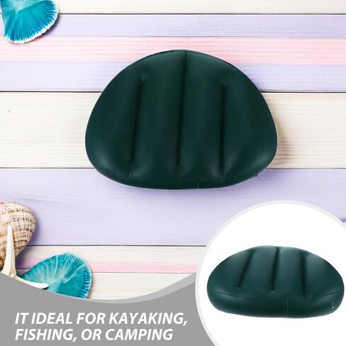 Hemoton 5pcs Inflatable Kayak Seat Cushion: Inflatable Boat Seat Cushion - Soft Kayak Pad - for Boating Canoeing Camping Dark Green in Saudi Arabia