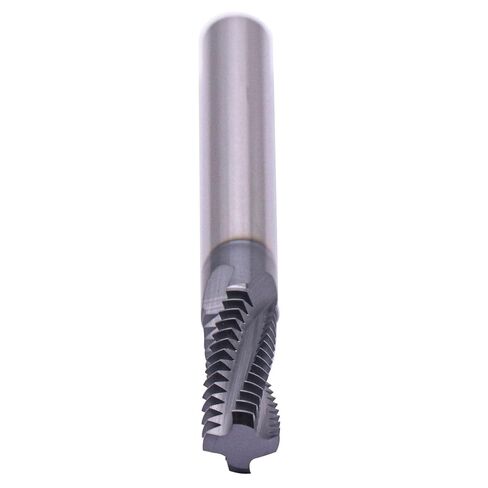 1/2-13 Solid Carbide Thread end Mill - AlCrN Coated, 4 Helical Flute-.370" Cutting Diameter, 13 Pitch Length of Cut(1.00), 3/8" Shank Diameter, 3-1/2" Overall Length in Saudi Arabia