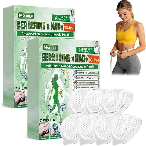 Upgraded Style Moringa 10-in-1 Nano Microdarts Patch, Advanced Moringa Patches, Natural Body Patches for Women and Men - Gentle Formula for All Skin Women and Men in Kuwait