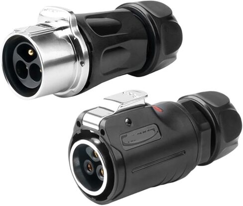 Aviation male and female butt connector 3-pin LP24 screw wiring industrial connector lock wire style(Flange reverse installation) in Saudi Arabia