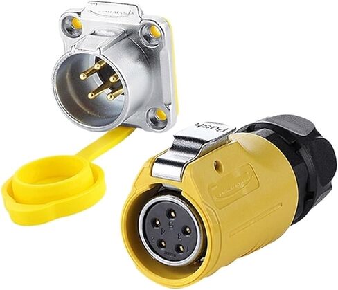 LP-20 female male waterproof aviation socket 5-pin yellow reverse IP68 connector UL(Female plug) in Saudi Arabia