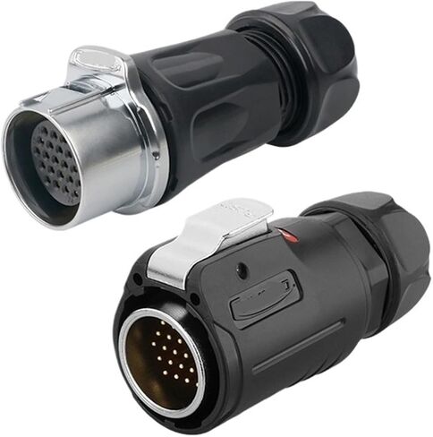 Docking LP24 waterproof aviation socket 2-3-4-10-12-19 core power signal male and female docking connector(4 core) in Saudi Arabia