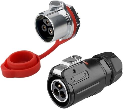 LP-24 aviation and socket threaded tightening 3-core 35A gold-plated male and female pin industrial connector(Single hole female seat) in Saudi Arabia