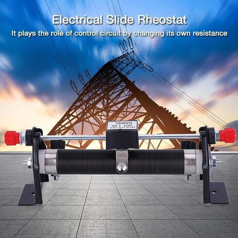 Hapivida Rheostat, Durable Adjustable Slide Rheostat 1.5A 50Ω with Metal Bracket for Circuit Control and Voltage Regulation in Laboratory Equipment in Saudi Arabia
