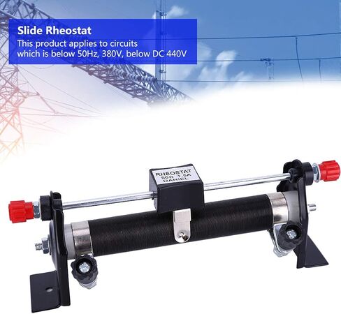Hapivida Rheostat, Durable Adjustable Slide Rheostat 1.5A 50Ω with Metal Bracket for Circuit Control and Voltage Regulation in Laboratory Equipment in Saudi Arabia