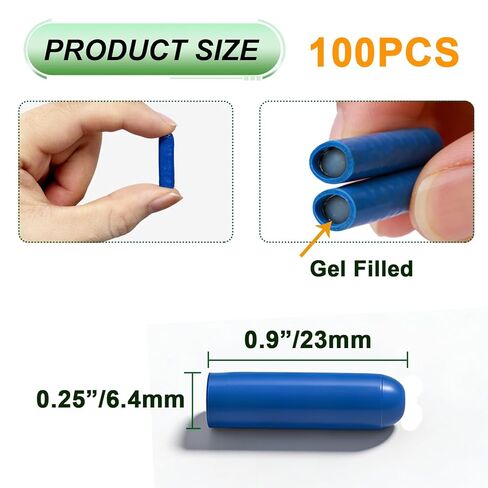 100PCS B Connectors Wire Splices Gel Filled(Blue),Low Voltage Gel Dolphin Connectors,Waterproof Electrical Wire Crimp Bean Type Cable Connector in Saudi Arabia