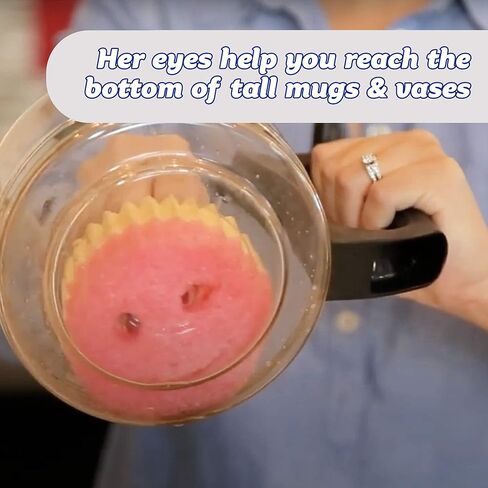 إسفنجة/مقشر تغيير الملمس ثنائي الجوانب من Scrub Daddy - جانب إسفنجة فائقة الامتصاص - Scrub Mommy (وردي) - عدد 1 in Saudi Arabia