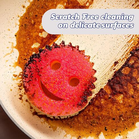 إسفنجة/مقشر تغيير الملمس ثنائي الجوانب من Scrub Daddy - جانب إسفنجة فائقة الامتصاص - Scrub Mommy (وردي) - عدد 1 in Saudi Arabia