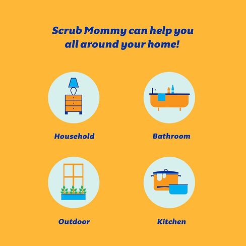إسفنجة/مقشر تغيير الملمس ثنائي الجوانب من Scrub Daddy - جانب إسفنجة فائقة الامتصاص - Scrub Mommy (وردي) - عدد 1 in Saudi Arabia