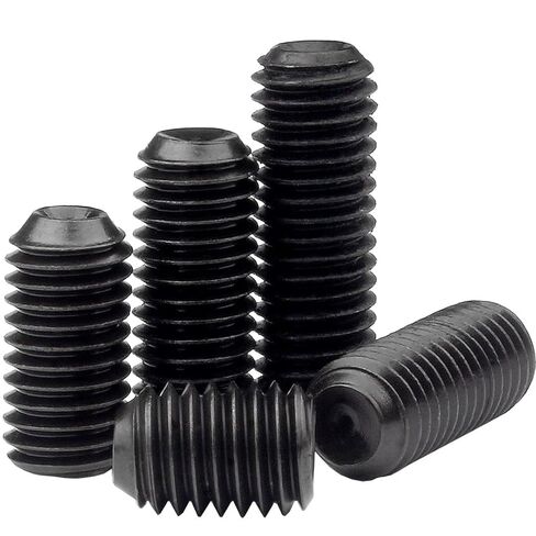 MonsterBolts - #8-32 x 1/2" Cup Point Set Screws, ASME B18.3, Alloy Steel, Black Oxide, 100 Pack in Saudi Arabia